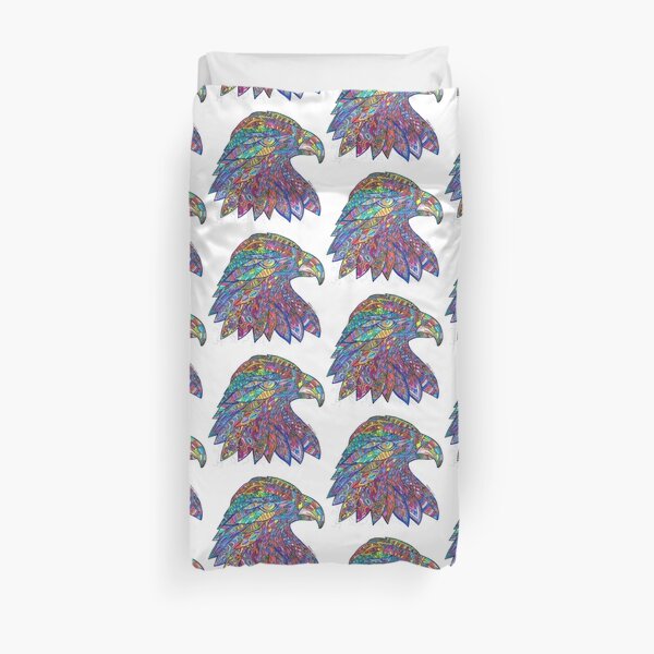 Bald eagle mandala Duvet Cover