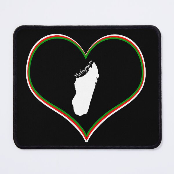 Item preview, Black heart map Madagascar designed and sold by Astralia.