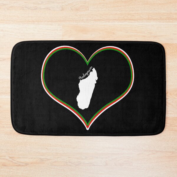Item preview, Black heart map Madagascar designed and sold by Astralia.