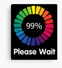 Funny LGBT Gay Lesbian Shirt - Loading Please Wait Canvas Print