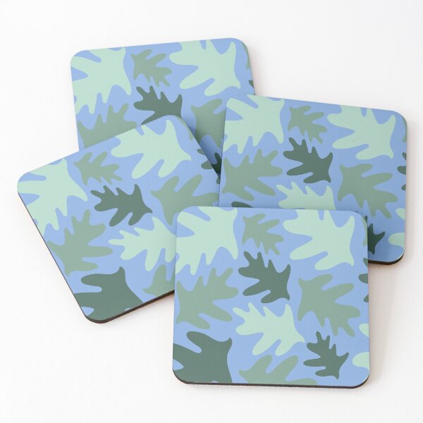 Item preview, Blue and green abstract funky foliage pattern designed and sold by Thegentleshop.