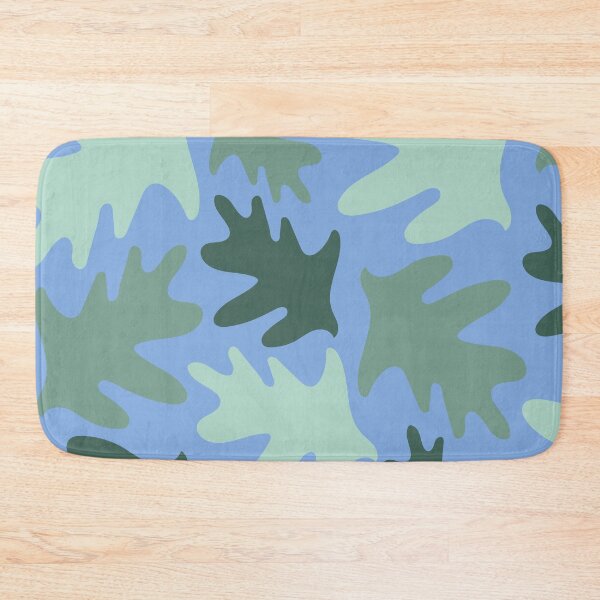 Item preview, Blue and green abstract funky foliage pattern designed and sold by Thegentleshop.