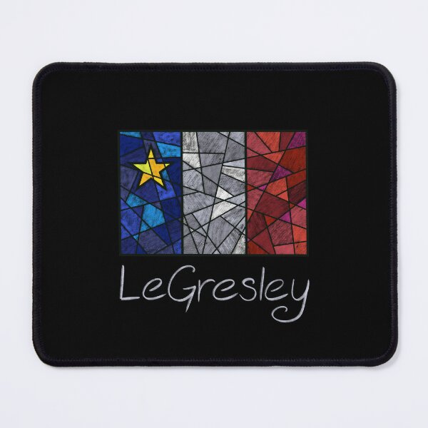 Item preview, Acadian Flag pastel mosaic LeGresley - Drapeau acadien mosaïque pastel vitrail LeGresley designed and sold by ColoursOfFrance.
