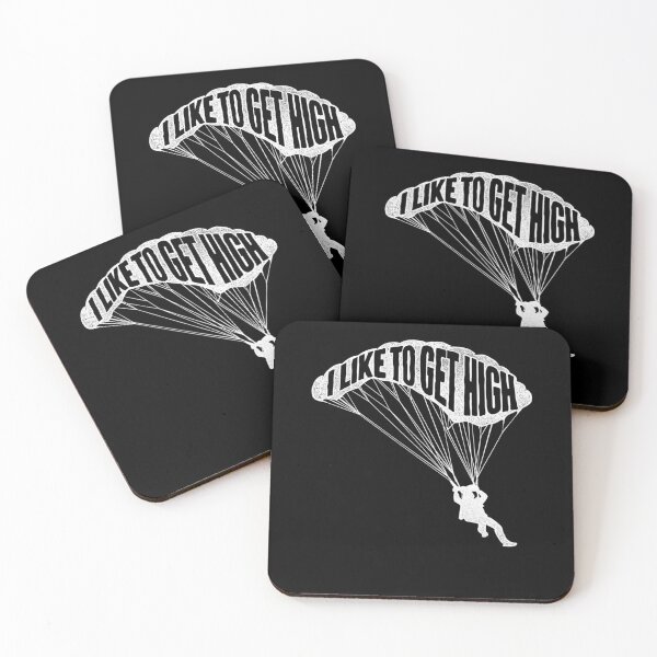 Item preview, I Like To Get High Skydiver Parachutist Skydive Parachute designed and sold by theresamorelli.