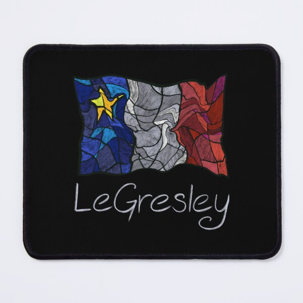 Item preview, Acadian Flag pastel liquid mosaic LeGresley - Drapeau acadien mosaïque liquide pastel vitrail LeGresley designed and sold by ColoursOfFrance.