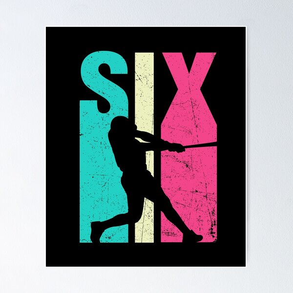 Item preview, 6th Birthday Retro Baseball Lovers 6 Years Old Birthday designed and sold by TheWildStyle.