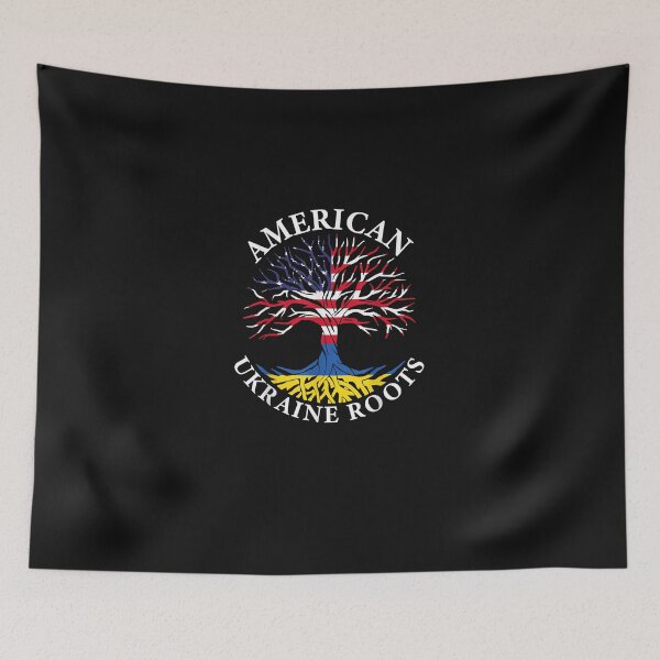 Item preview, Ukraine Flag American Flag Roots designed and sold by pamelattbeata.