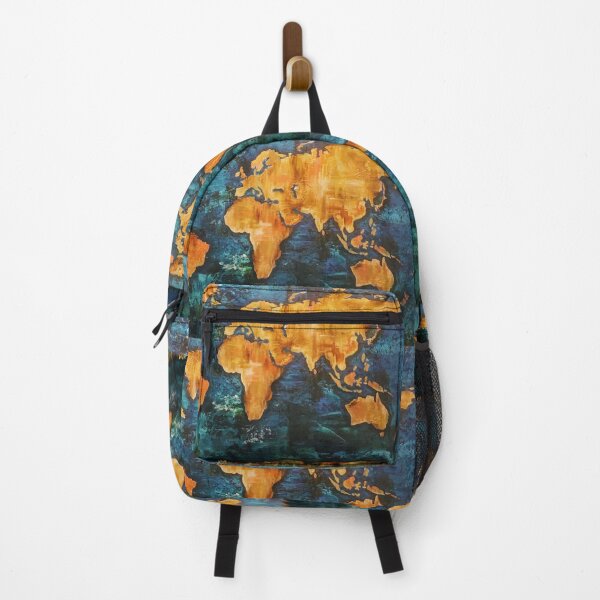 Item preview, Blue and Gold Earth Artwork by Jolene Edwards designed and sold by CurlyClaraBelle.