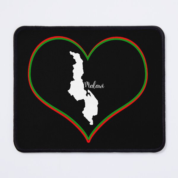 Item preview, Black heart Malawi map designed and sold by Astralia.