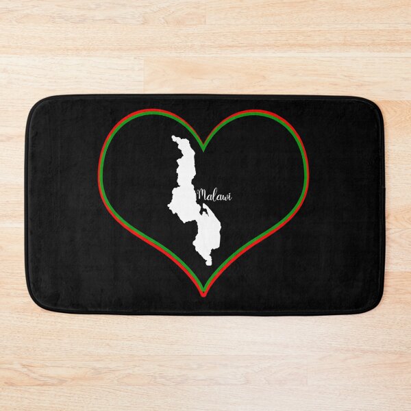 Item preview, Black heart Malawi map designed and sold by Astralia.