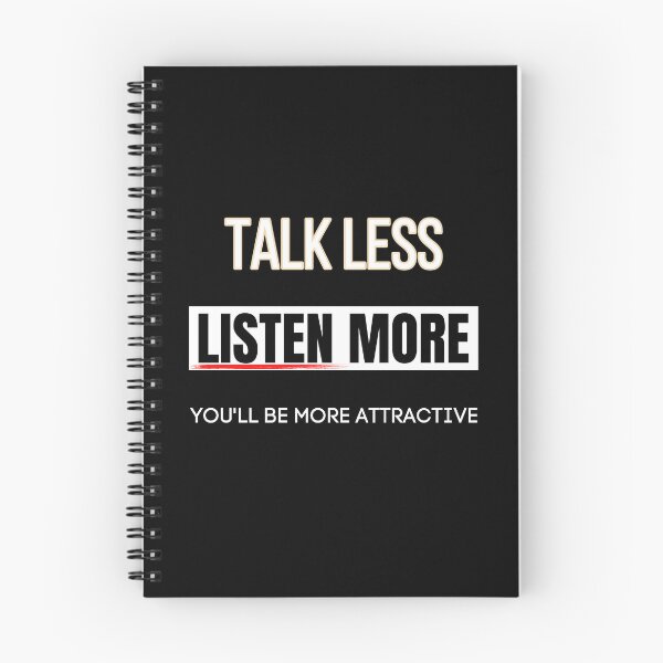 Item preview, Talk Less Listen More Inspirational Quote designed and sold by my-green-gecko.