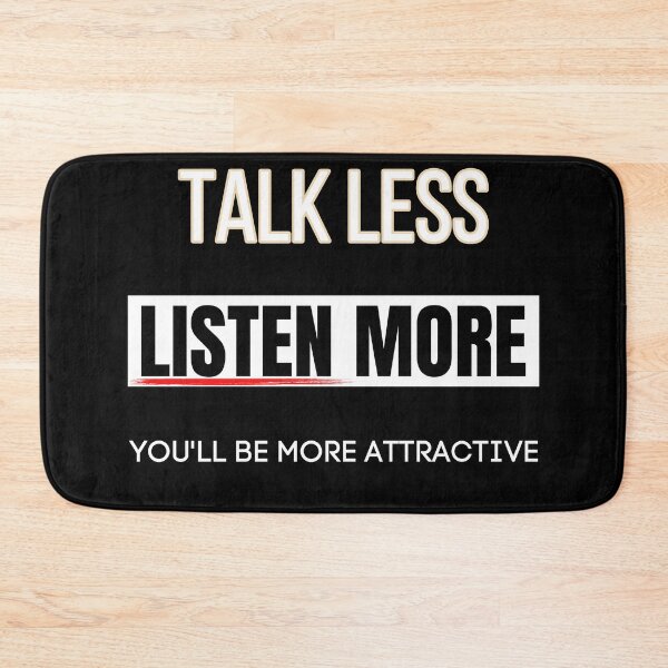Item preview, Talk Less Listen More Inspirational Quote designed and sold by my-green-gecko.