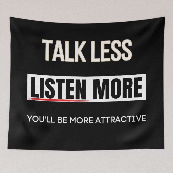 Item preview, Talk Less Listen More Inspirational Quote designed and sold by my-green-gecko.