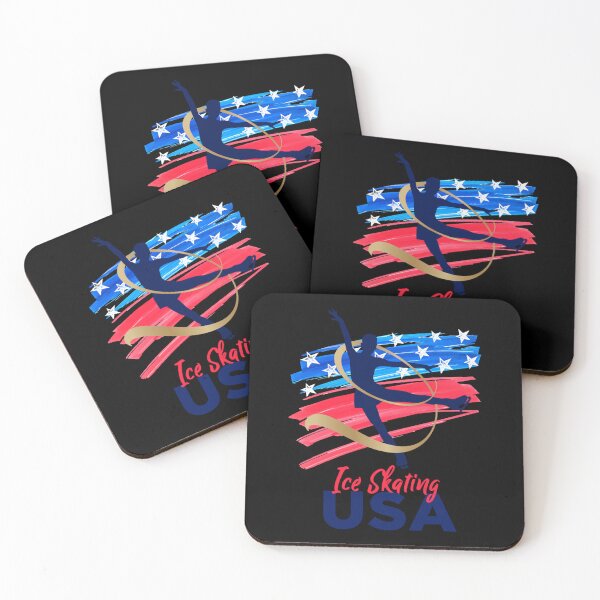 Item preview, Ice Skating Dance Support the Team USA Flag designed and sold by theresamorelli.