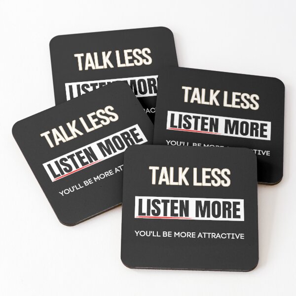 Item preview, Talk Less Listen More Inspirational Quote designed and sold by my-green-gecko.