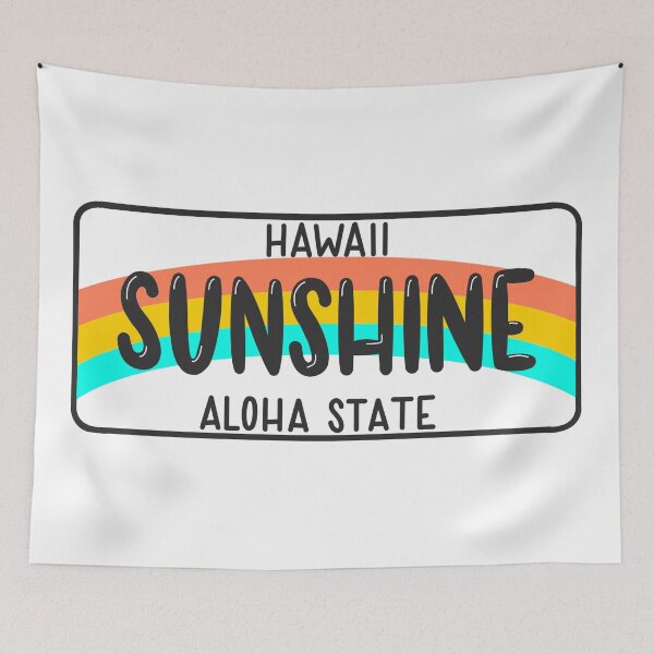 Item preview, Hawaii License Plate Rainbow designed and sold by honeybutterfly.