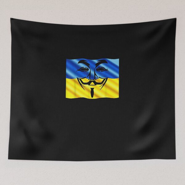 Item preview, Anonymous I Stand With Ukraine Ukrainian Lover support flag designed and sold by pamelattbeata.