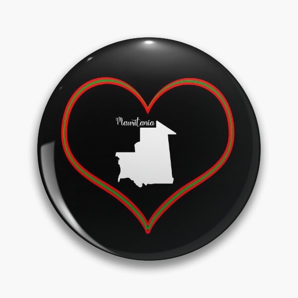 Item preview, Black heart map Mauritania designed and sold by Astralia.