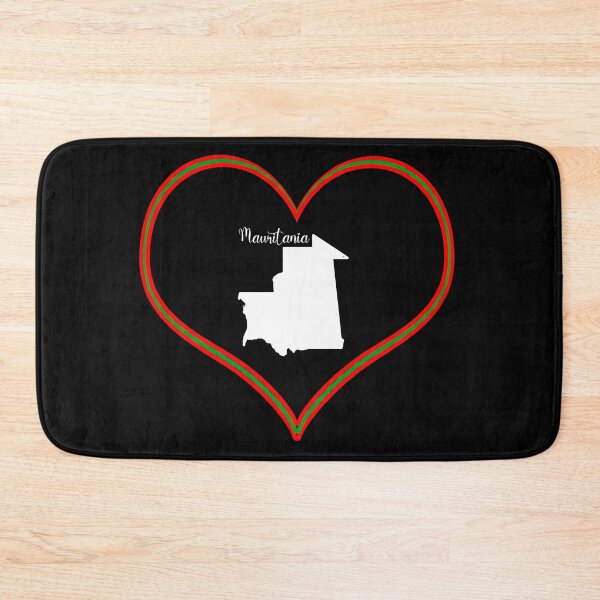 Item preview, Black heart map Mauritania designed and sold by Astralia.