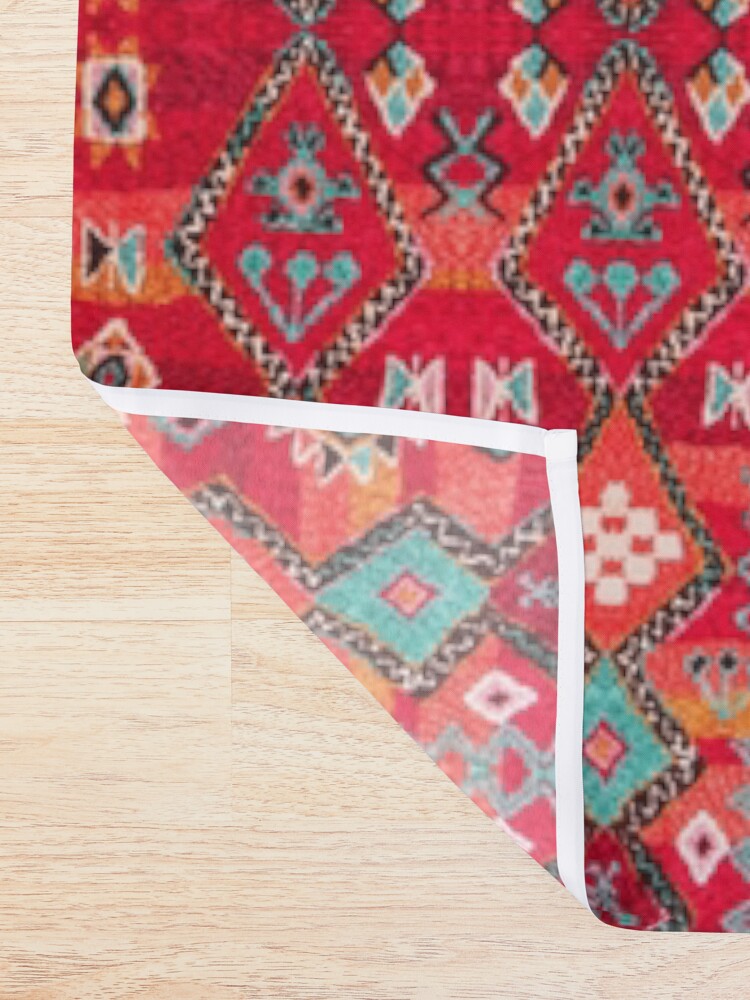 Alternate view of Red Oriental Heritage Berber Colored Moroccan Style Shower Curtain