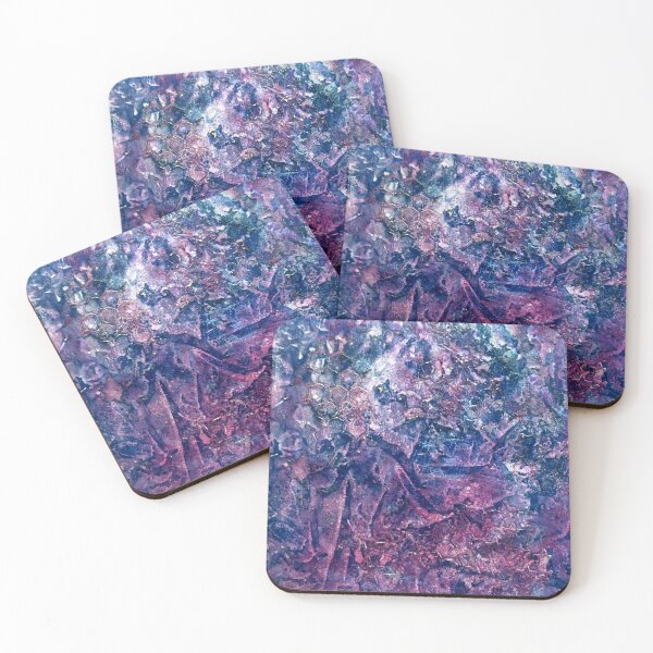 Item preview, Purple and Blue Mixed Media Artwork by Jolene Edwards designed and sold by CurlyClaraBelle.