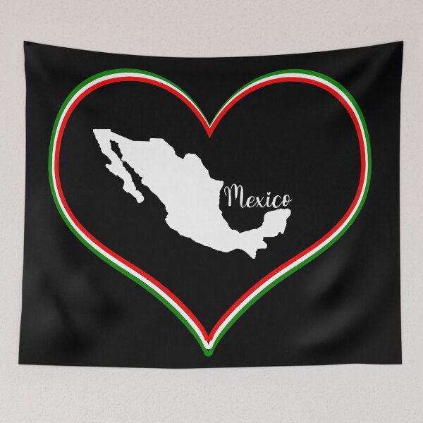 Item preview, Black heart map Mexico designed and sold by Astralia.