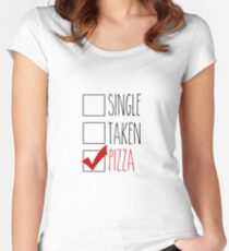in a relationship with pizza Women's Fitted Scoop T-Shirt
