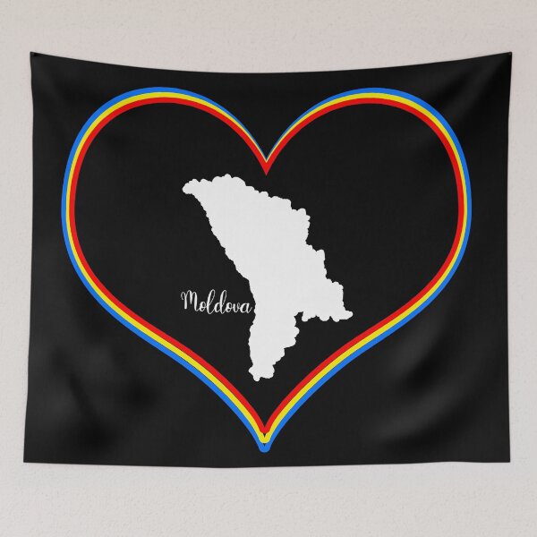 Item preview, Black heart map Moldova designed and sold by Astralia.