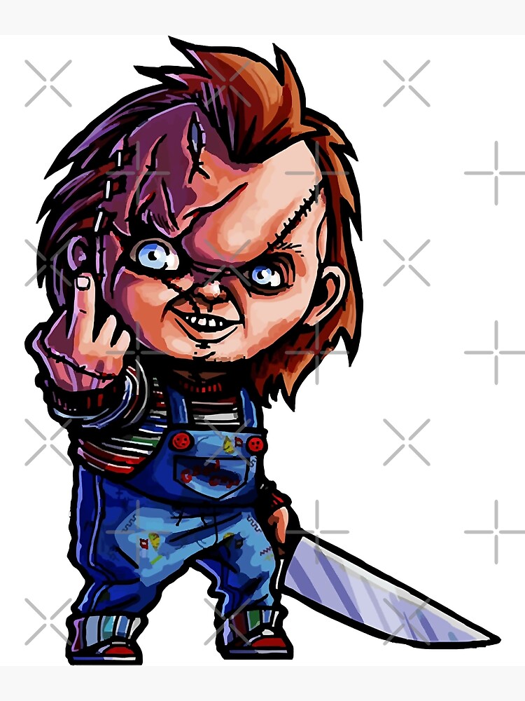divertido hombre asesino chucky muñeca divertido Postal