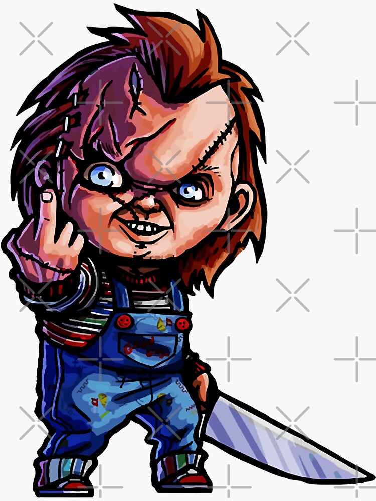 Pegatina for Sale con la obra «divertido hombre asesino chucky