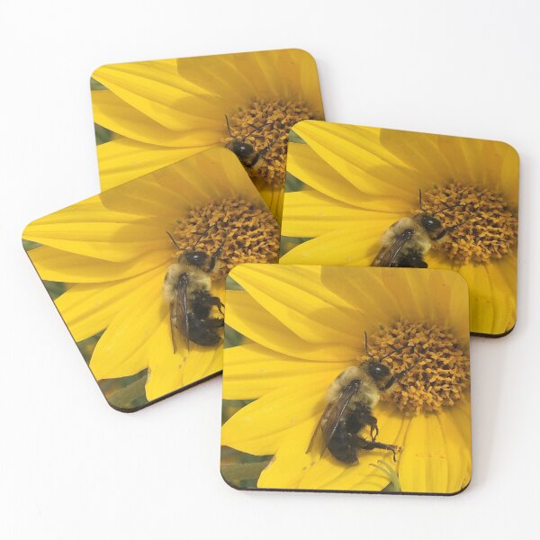 Item preview, Bumble Bee y Maximillian Sunflower Fotografía de Jolene Edwards designed and sold by CurlyClaraBelle.