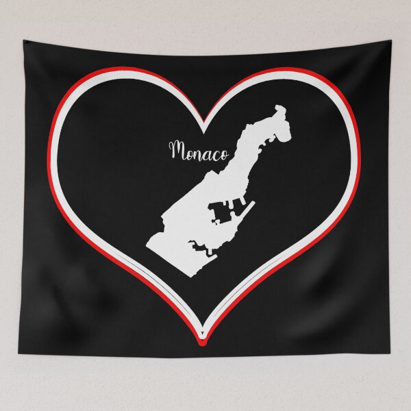 Item preview, Black Heart Map Monaco designed and sold by Astralia.