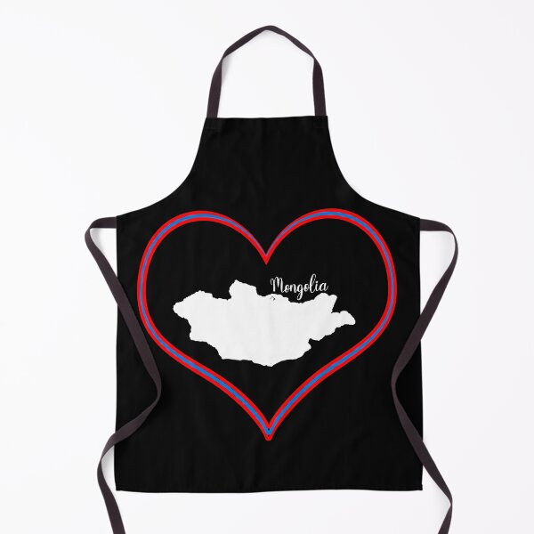Item preview, Black heart map Mongolia designed and sold by Astralia.