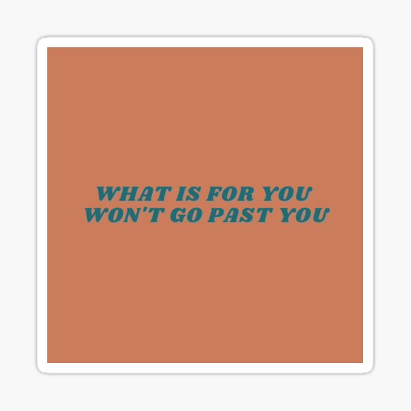 what-is-for-you-won-t-go-past-you-law-of-attraction-quote-sticker-by