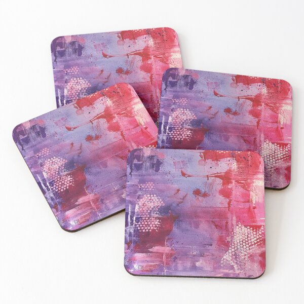 Item preview, Pink and Purple Mixed Media Artwork by Jolene Edwards designed and sold by CurlyClaraBelle.