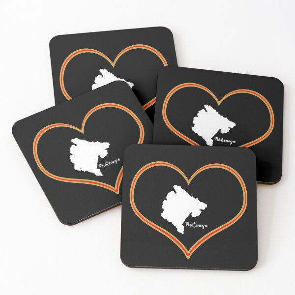 Item preview, Black heart map Montenegro designed and sold by Astralia.