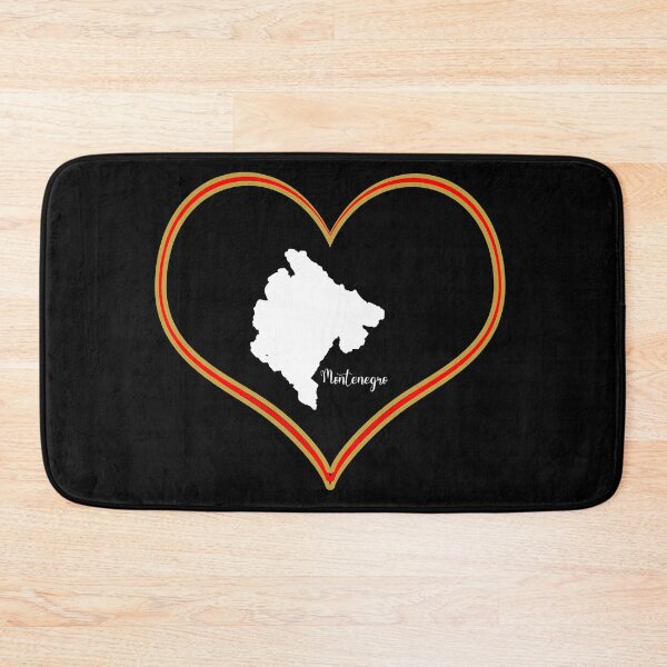 Item preview, Black heart map Montenegro designed and sold by Astralia.