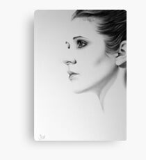 Carrie Fisher Minimal Portrait Canvas Print