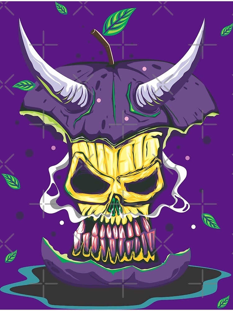 "bad apple with horn" Poster for Sale by chapunkart | Redbubble