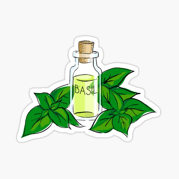 Essential Oils - Basil Sticker