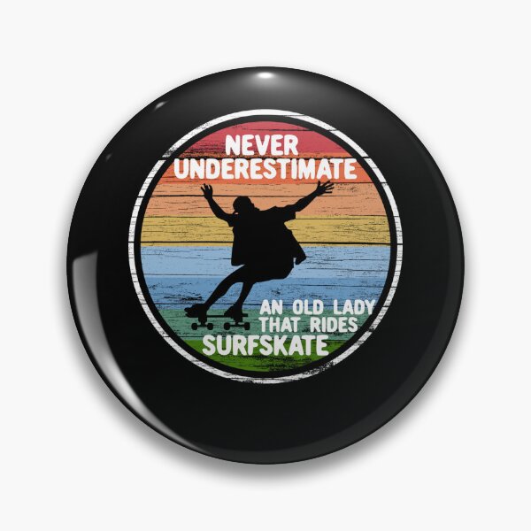 Item preview, Never Underestimate An Old Lady That Rides Surfskate Sticker designed and sold by samirdari7.