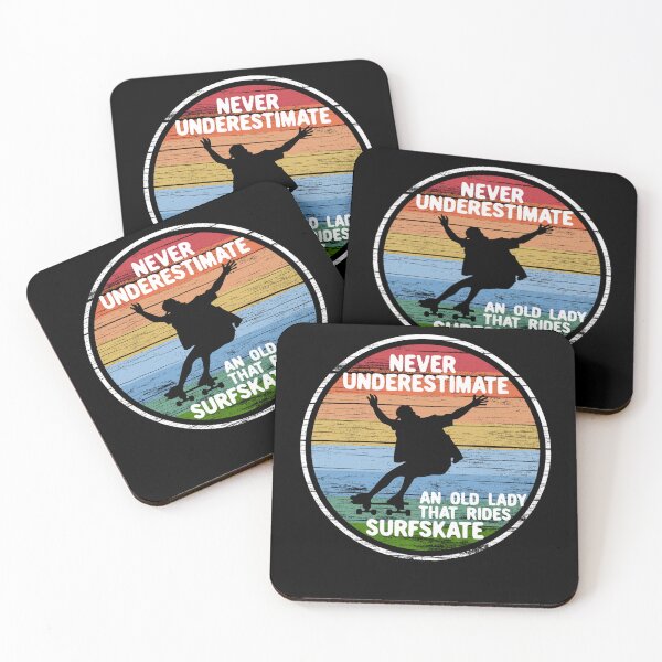Item preview, Never Underestimate An Old Lady That Rides Surfskate Sticker designed and sold by samirdari7.