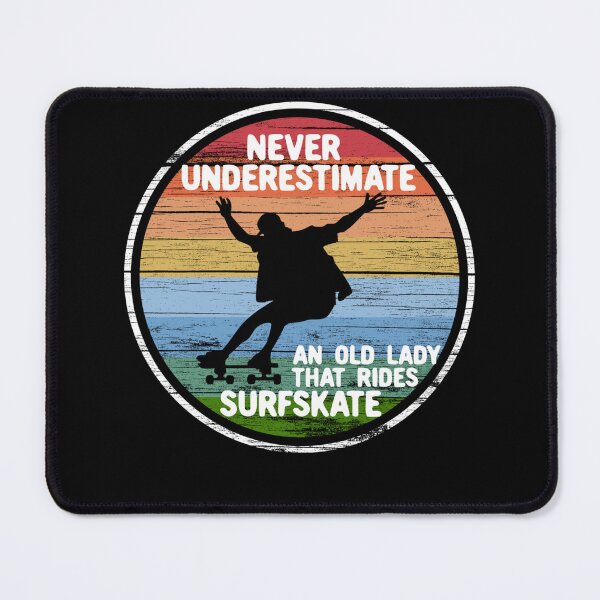 Item preview, Never Underestimate An Old Lady That Rides Surfskate Sticker designed and sold by samirdari7.