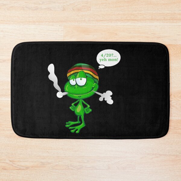 Item preview, 4/20 Jamaican frog smoking a spliff.. "yeh mon!" designed and sold by keenikai.