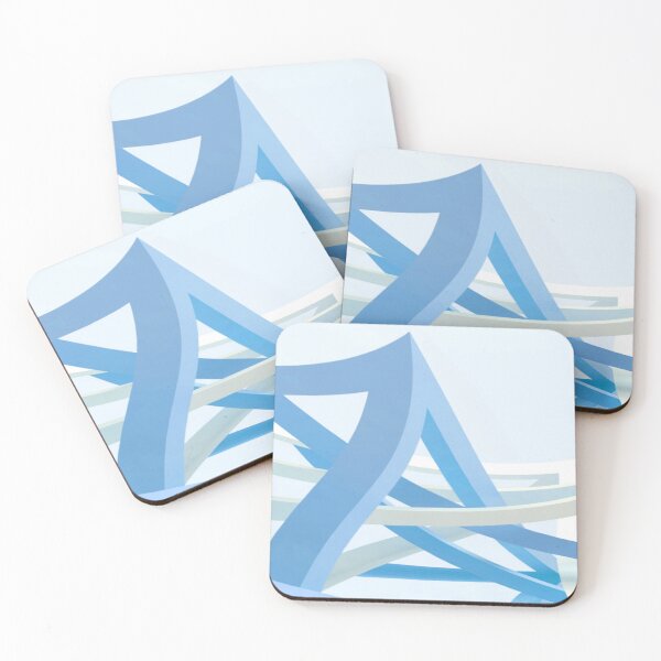 Item preview, Abstract background with modern exotic geometric shapes 3d and modern Digital patterns. on Blueline designed and sold by Gugurat.