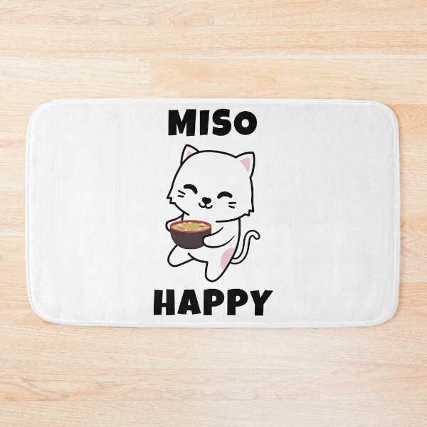 Item preview, Miso Happy - Cute Anime Cat Kawaii Pun designed and sold by EstelleStar.