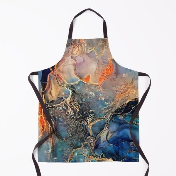 Artikelvorschau, Fantasy Swirled Marble (Blau und Orange) entworfen und verkauft von Roguejackalope.