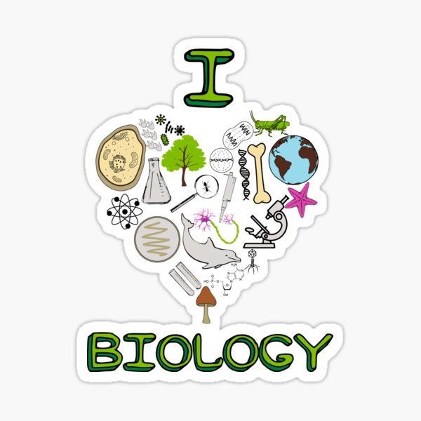 I love biology Sticker