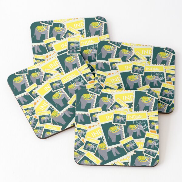 Item preview, beautiful stamps with elephant symbol, India designed and sold by Mauswohn.