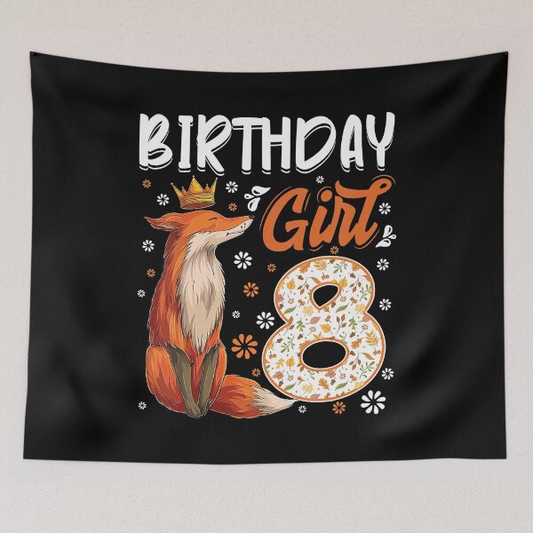Item preview, Fox Animal Lovers 8th Birthday Girl Fox B-day 8 Year Old designed and sold by PerkinsAarav.